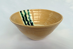 Decorated bowl   d 20  cm   h  11 cm